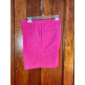 Vintage Liz Claiborne Lizgolf Fuchsia Pink Bermuda Shorts 1990's Silk & Cotton
